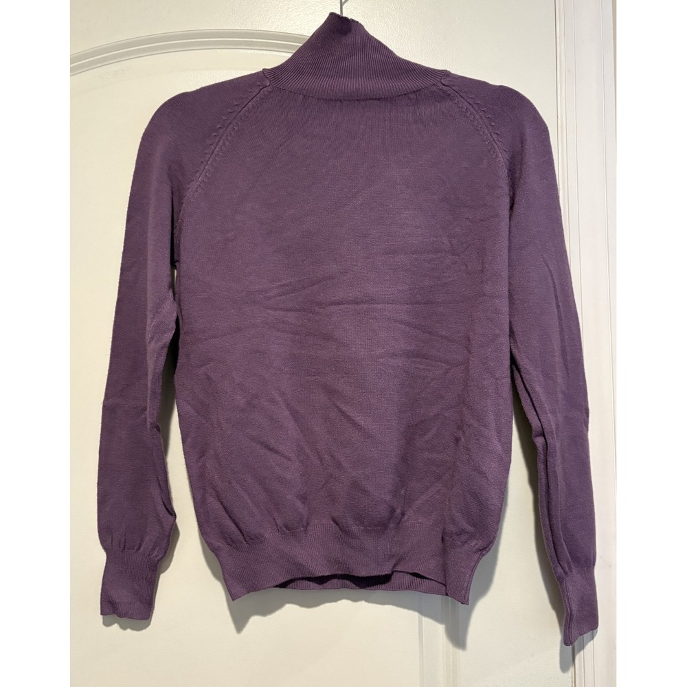 Set of 2 Long Sleeve Cashmere Sweater Shirts Size S & XS Red & Purple Unbranded - Picture 6 of 7